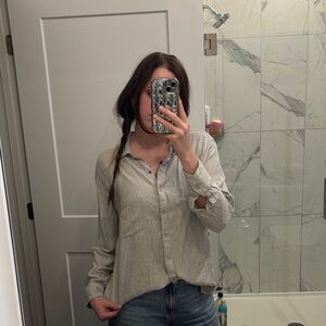 AERIE BOYFRIEND BUTTON-UP